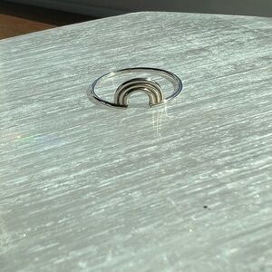 Hammered Rainbow Ring